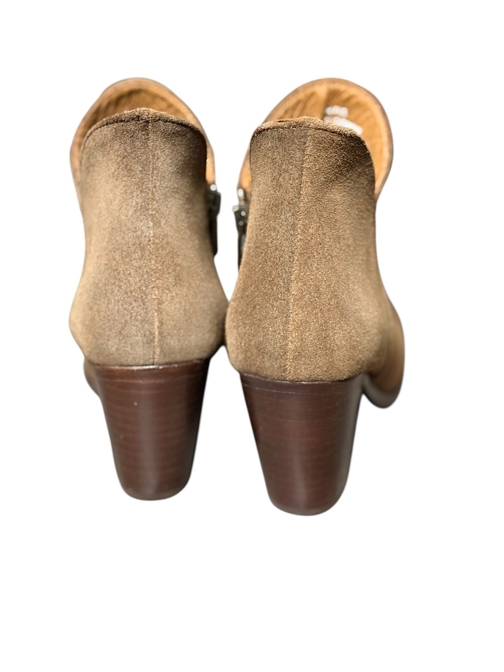Thursday Boot Co Everyday Ankle Boots Taupe Suede Leather Heeled Booties 7 - Picture 3 of 12